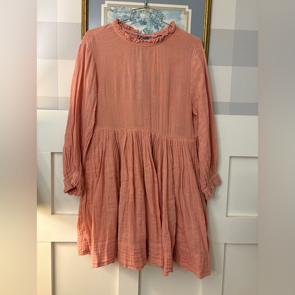 Free People Dresses & Skirts - Free People Cotton Blush Long Sleeve Mini Dress Size XS